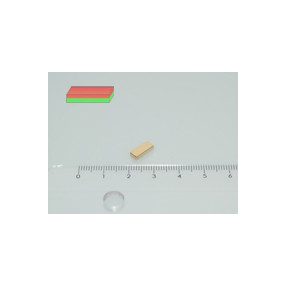 10x4x2 mm N50 NEODYM mágnes hasáb Au