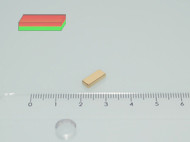 10x4x2 mm N50 NEODYM mágnes hasáb Au