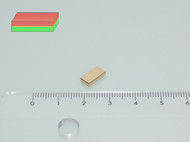 10x5x2 mm N50 NEODYM mágnes hasáb Au