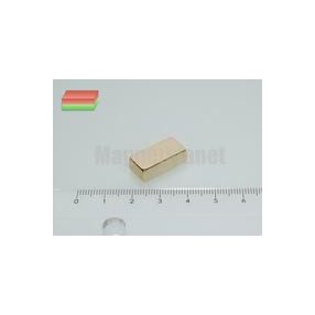 10x5x4 mm N45 NEODYM mágnes hasáb Au