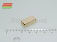 10x5x4 mm N45 NEODYM mágnes hasáb Au