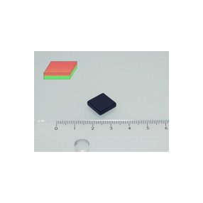 12x12x3 mm N45 NEODYM mágnes hasáb Epoxy