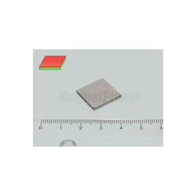 20x20x2 mm N45 NEODYM mágnes hasáb