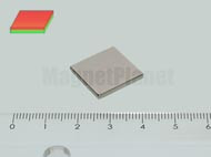 20x20x2 mm N45 NEODYM mágnes hasáb