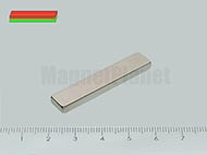 40x7x3 mm N38 NEODYM mágnes hasáb