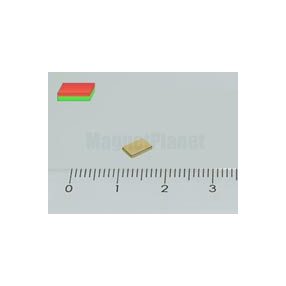 5x4x1 mm N50 NEODYM mágnes hasáb Au