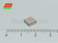 6x6x2,5 mm N40 NEODYM mágnes hasáb