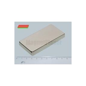 80x40x10 mm N45 NEODYM mágnes hasáb