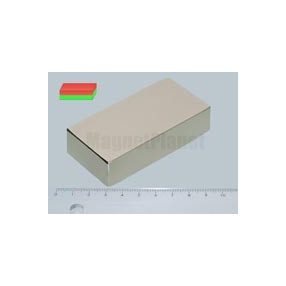 80x40x20 mm N52 NEODYM mágnes hasáb
