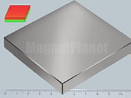 80x80x10 mm N52 NEODYM mágnes hasáb