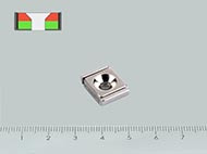 B-POT 10x13x5 mm NEODYM felcsavarozható mágnes hasáb