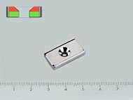 B-POT 20x13x5 mm NEODYM felcsavarozható mágnes hasáb