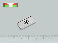 B-POT 25x13x5 mm NEODYM felcsavarozható mágnes hasáb