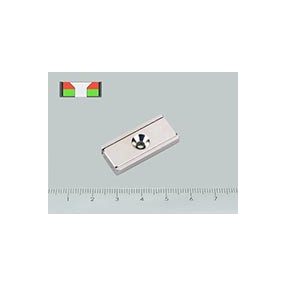 B-POT 30x13x5 mm NEODYM felcsavarozható mágnes hasáb
