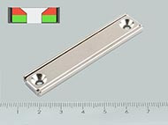 B-POT 60x13x5 mm NEODYM felcsavarozható mágnes hasáb