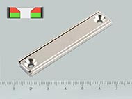 B-POT 65x13x5 mm NEODYM felcsavarozható mágnes hasáb