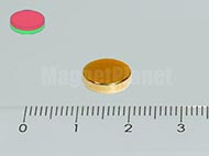 10x2 mm N42 NEODYM mágnes korong Au