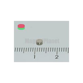 3x2 mm N48 NEODYM mágnes korong