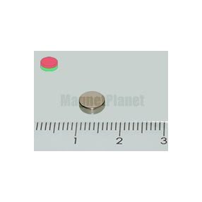 6x2 mm N45 NEODYM mágnes korong