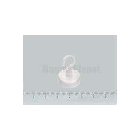 H-20x6 mm FERRIT csavaros kampó fehér