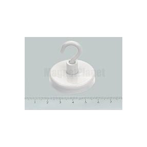 H-40x8 mm FERRIT csavaros kampó fehér