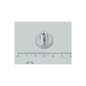 POT-B 20x6 FERRIT rögzítő mágnes menetes hüvellyel