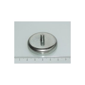 POT-G 40x8 FERRIT rögzítő mágnes menetes nyakkal