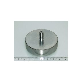 POT-G 63x14 FERRIT rögzítő mágnes menetes nyakkal