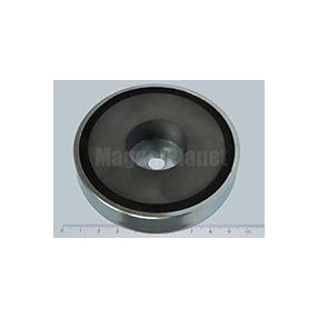 POT 100x22 FERRIT rögzítő mágnes csavarfészekkel