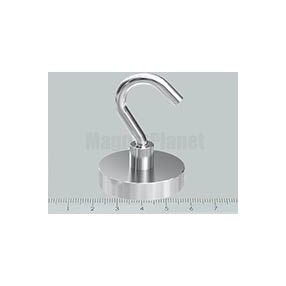 H-36x8 mm NEODYM csavaros mágnes kampó