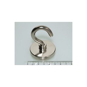H-50x9 mm NEODYM csavaros mágnes kampó