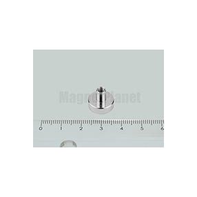 POT-B 13x4 mm NEODYM rögzítő mágnes menetes hüvellyel