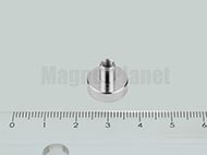 POT-B 13x4 mm NEODYM rögzítő mágnes menetes hüvellyel