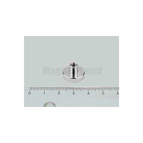 POT-B 16x5 NEODYM rögzítő mágnes menetes hüvellyel