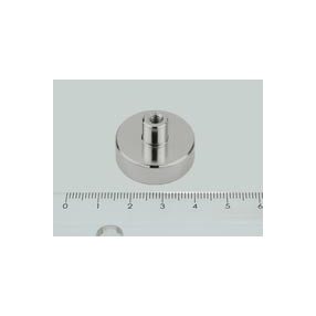 POT-B 25x7 NEODYM rögzítő mágnes menetes hüvellyel