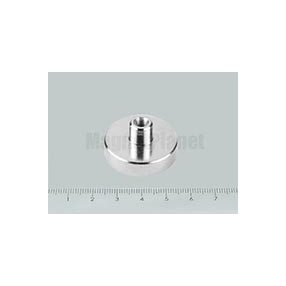 POT-B 32x8 NEODYM rögzítő mágnes menetes hüvellyel