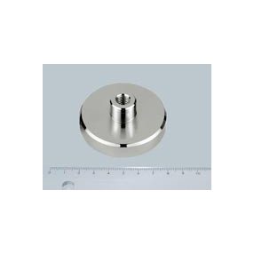 POT-B 63x10 NEODYM rögzítő mágnes menetes hüvellyel