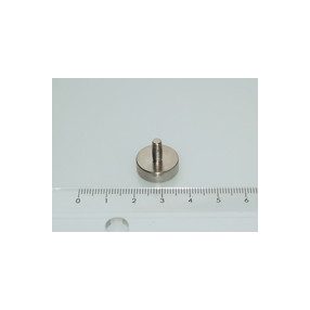 POT-G 16x5 NEODYM rögzítő mágnes menetes nyakkal