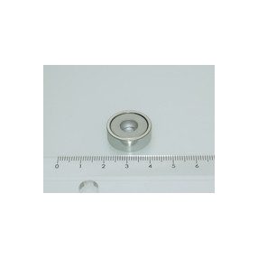 POT-H 20x7 NEODYM rögzítő mágnes csavarfészekkel