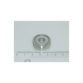 POT-H 25x8 NEODYM rögzítő mágnes csavarfészekkel