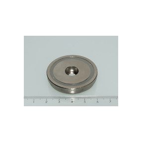 POT-H 42x9 NEODYM rögzítő mágnes csavarfészekkel