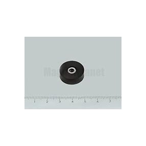   POT-IB 20x6 NEODYM rögzítő mágnes belső menettel, gumibevonattal