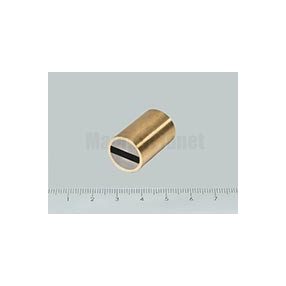   POT-RN 13x20 NEODYM rögzítő mágnes h6 illesztéssel, réz hüvelyben