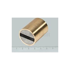   POT-RN 32x40 NEODYM rögzítő mágnes h6 illesztéssel, réz hüvelyben