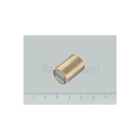   POT-RS 13x20 SmCo rögzítő mágnes h6 illesztéssel, réz hüvelyben