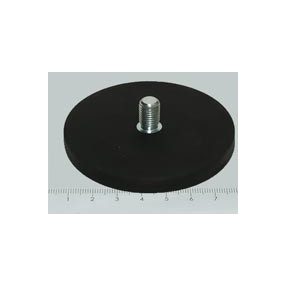   POT-S-G 88x8 NEODYM rögzítő mágnes menetes nyakkal,  gumibevonattal
