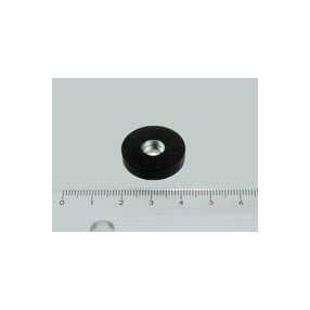   POT-S-H 22x6 NEODYM rögzítő mágnes furattal, gumibevonattal