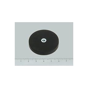   POT-S-IB 43x6 NEODYM rögzítő mágnes menetesfurattal,  gumibevonattal