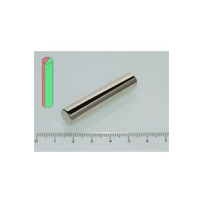 10x50 mm N52 NEODYM mágnes rúd DIAMETRAL!