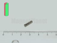 3x10 mm N45 NEODYM mágnes rúd DIAMETRAL!